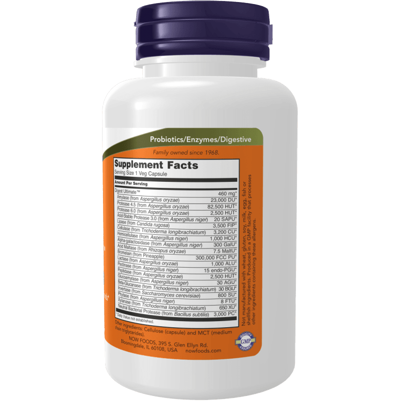 NOW SUPLEMENTOS Now Foods, Digest Ultimate™ (120 cápsulas)