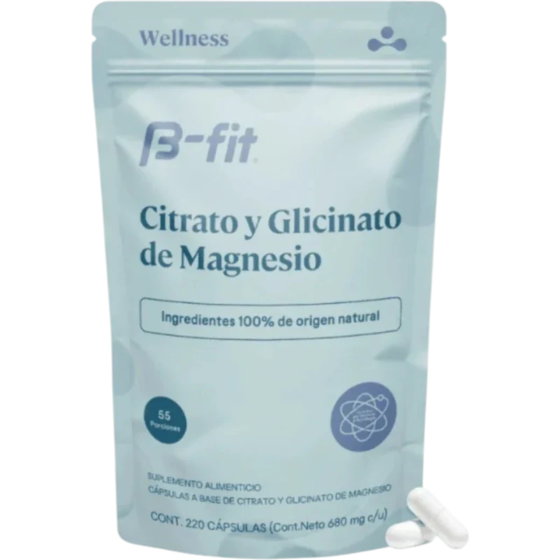 Bfit Mineral Bfit, Citrato y Glicinato de Magnesio (220 cápsulas)