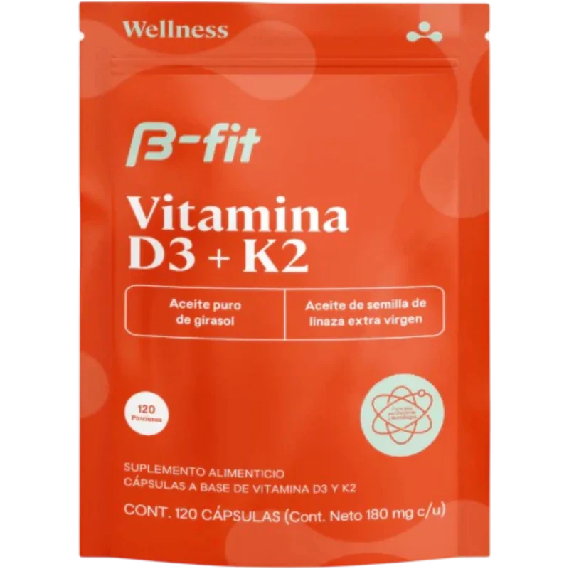 Bfit Vitamina Bfit, Vitamina D3 + K2 (120 cápsulas)