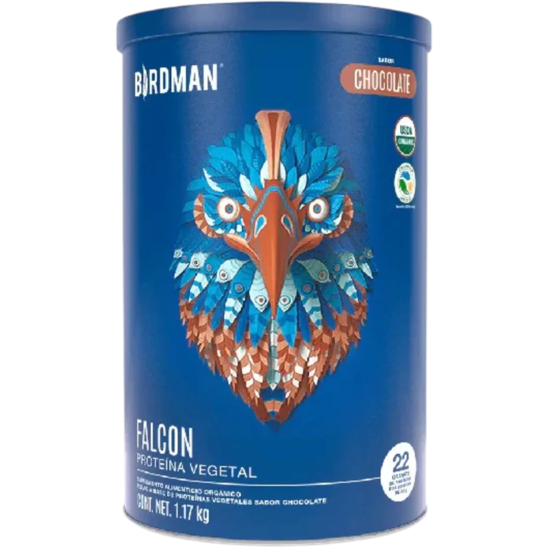 BIRDMAN Proteína Birdman, Falcon Proteína Vegetal 1.17 kg Sabor Chocolate (40 porciones)