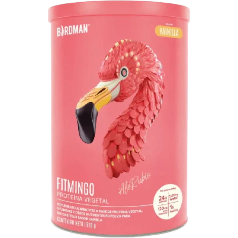 BIRDMAN Proteína Birdman, Fitmingo Proteína Vegetal 510 g Sabor Vainilla (15 porciones)