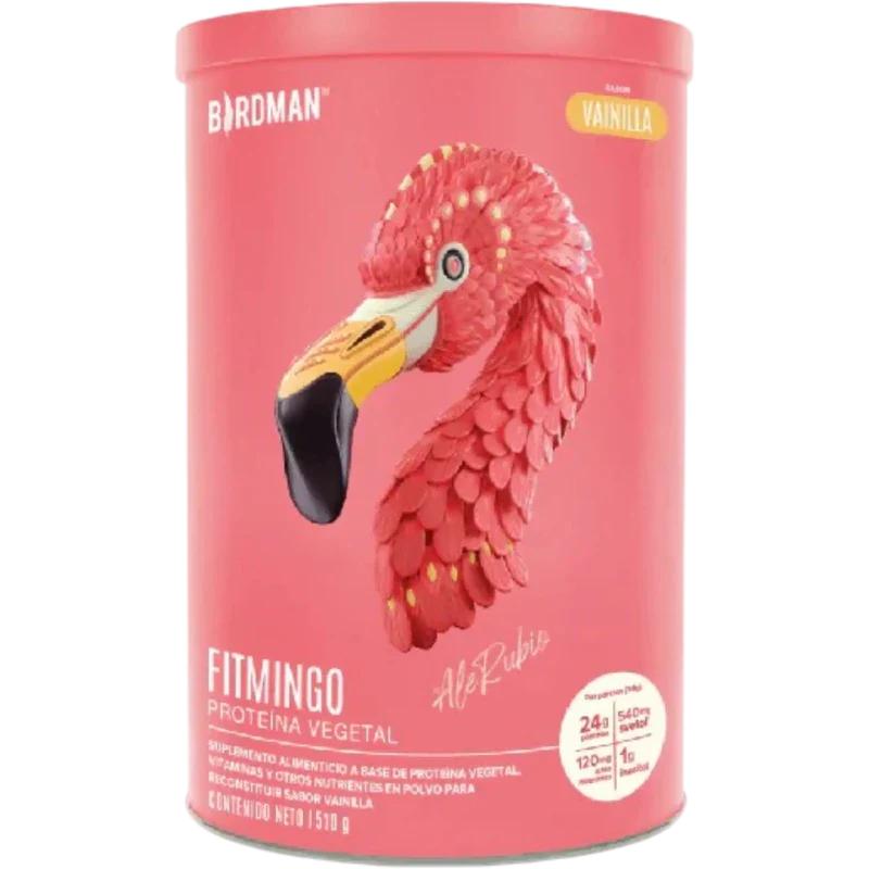 BIRDMAN Proteína Birdman, Fitmingo Proteína Vegetal 510 g Sabor Vainilla (15 porciones)
