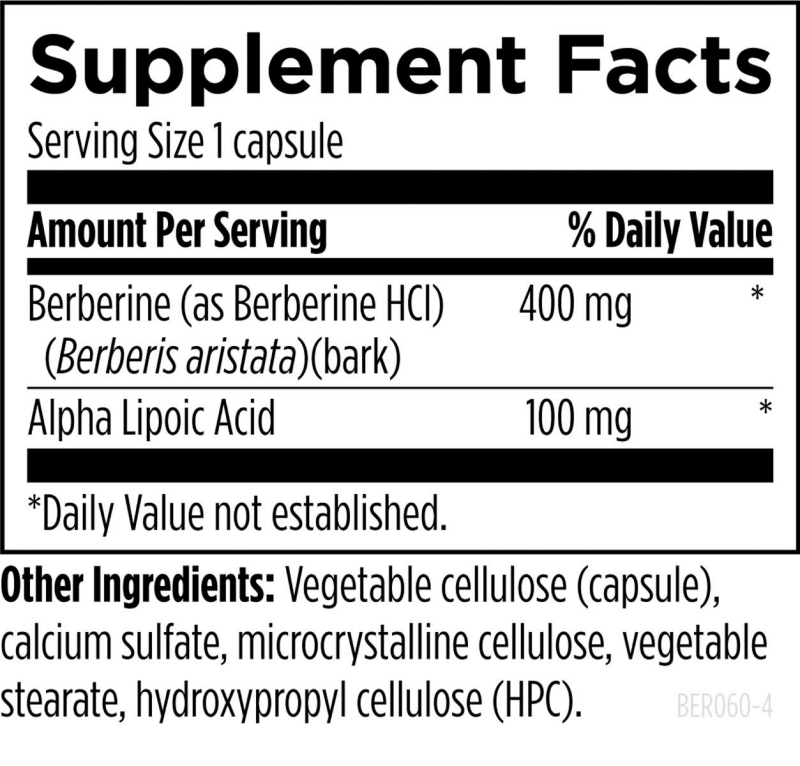 Designs for Health Suplementos Designs for Health, Berberina Synergy™ 400 mg (60 cápsulas)