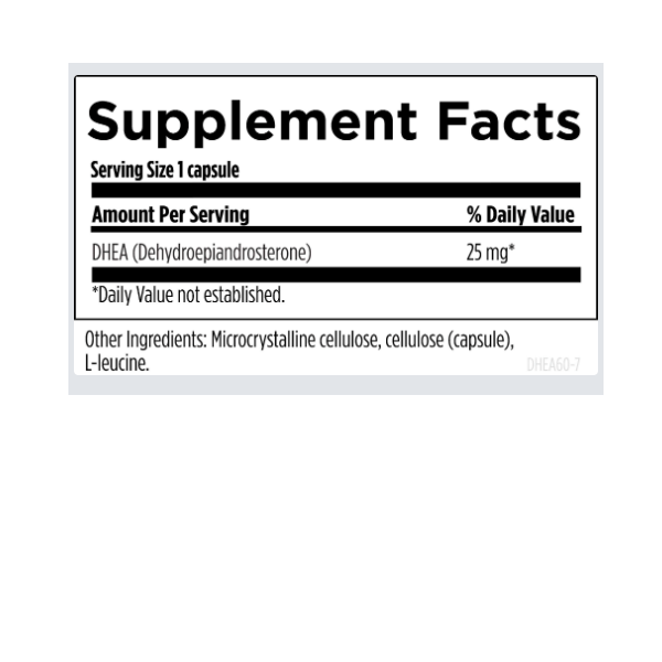 Designs for Health Suplementos Designs for Health, DHEA 25 mg (60 cápsulas)