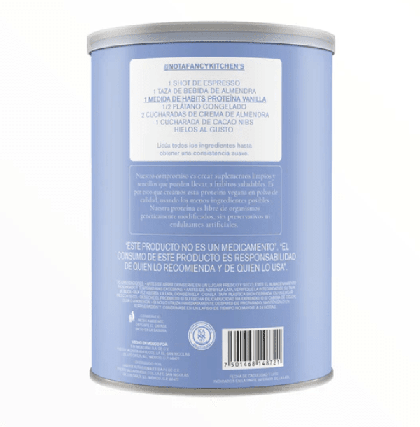 HABITS Suplementos Habits, Proteína Probiótica 488 g 16 Porciones (Vainilla)
