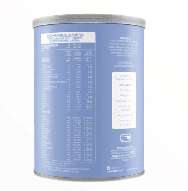 HABITS Suplementos Habits, Proteína Probiótica 488 g 16 Porciones (Vainilla)