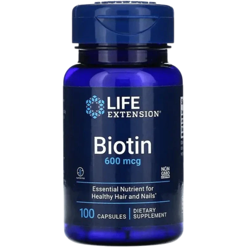 LIFE EXTENSION Suplementos Life Extension, Biotina 600 mcg (100 cápsulas)