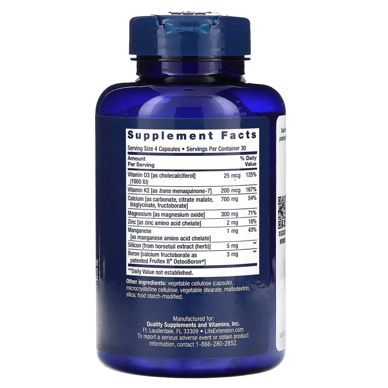 LIFE EXTENSION SUPLEMENTOS Life Extension, Bone Restore con Vitamina K-2 (120 cápsulas)