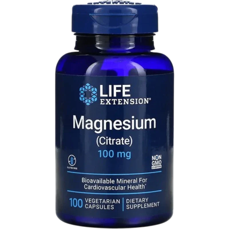 LIFE EXTENSION Mineral Life Extension, Citrato de Magnesio 100 mg (100 cápsulas)