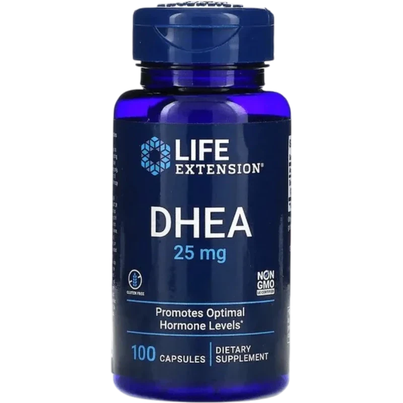 LIFE EXTENSION Suplemento Hormonal Life Extension, DHEA 25 mg (100 cápsulas)