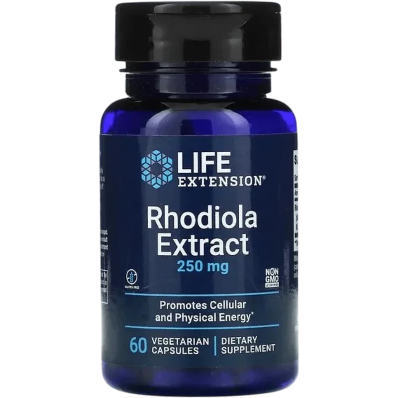 LIFE EXTENSION Herbal Life Extension, Extracto de Rodiola 250 mg (60 cápsulas)