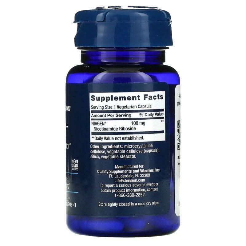 LIFE EXTENSION Vitaminas y complementos Life Extension, NAD+ Regenerador Celular 100 mg (30 cápsulas)