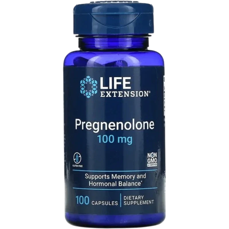 LIFE EXTENSION Suplemento Hormonal Life Extension, Pregnenolona 100 mg (100 cápsulas)