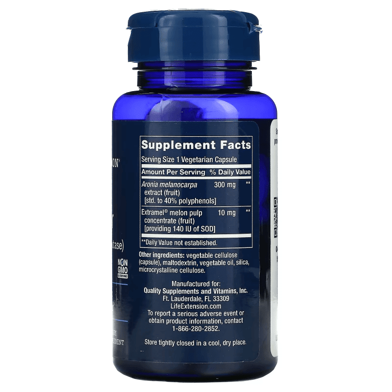LIFE EXTENSION Suplementos Life Extension, Refuerzo de Súper Oxido Dismutasa (30 cápsulas)