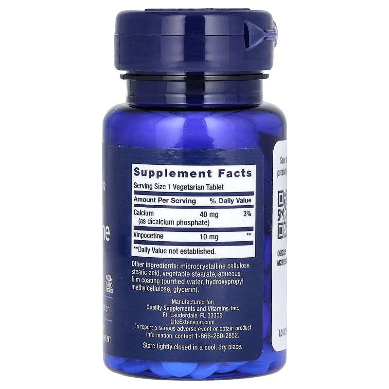 LIFE EXTENSION Suplementos Life Extension, Vinpocetina 10 mg para Cerebro (100 tabletas)