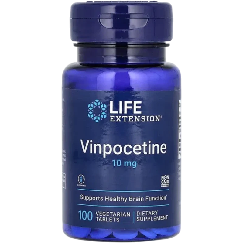LIFE EXTENSION Suplemento Cognitivo Life Extension, Vinpocetina 10 mg para Cerebro (100 tabletas)