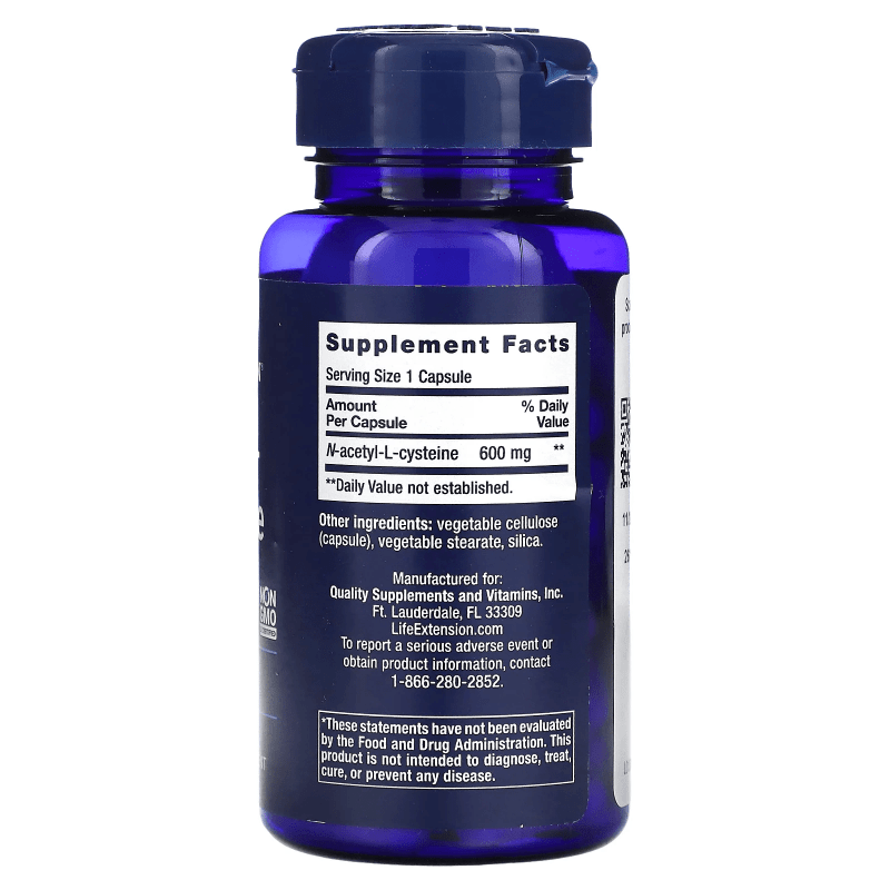 LIFE EXTENSION Vitaminas y complementos Life Extension, NAC 600 mg (60 cápsulas)