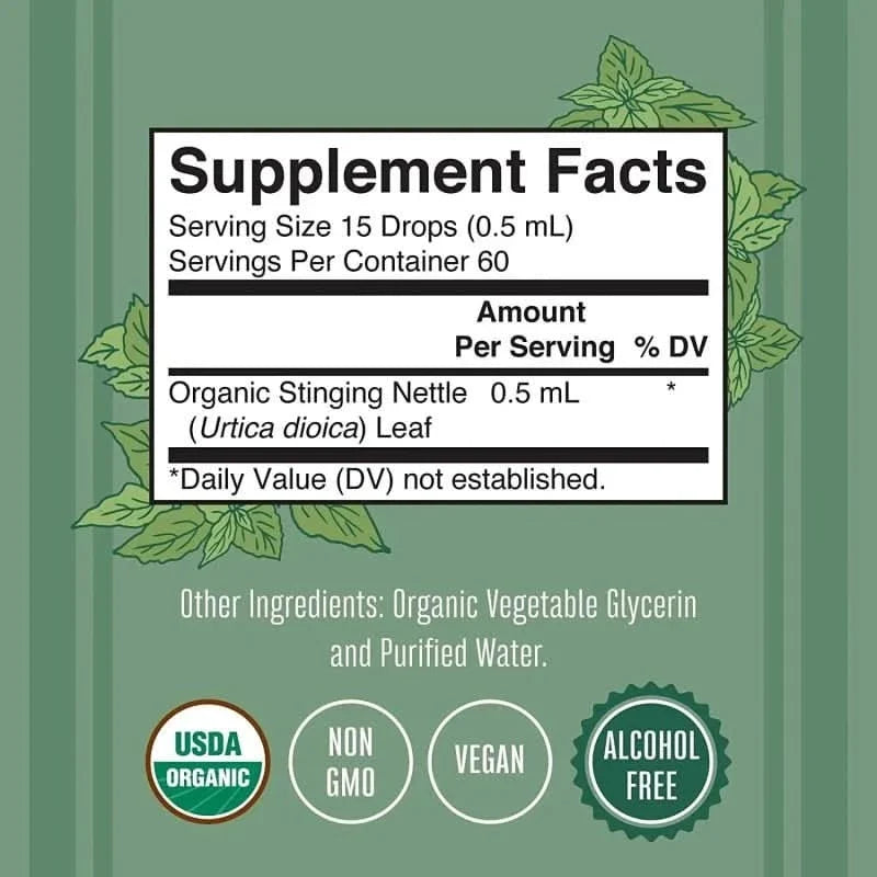 MARY RUTH'S SUPLEMENTO Mary Ruth's, Hoja de Ortiga Orgánica (30 ml)