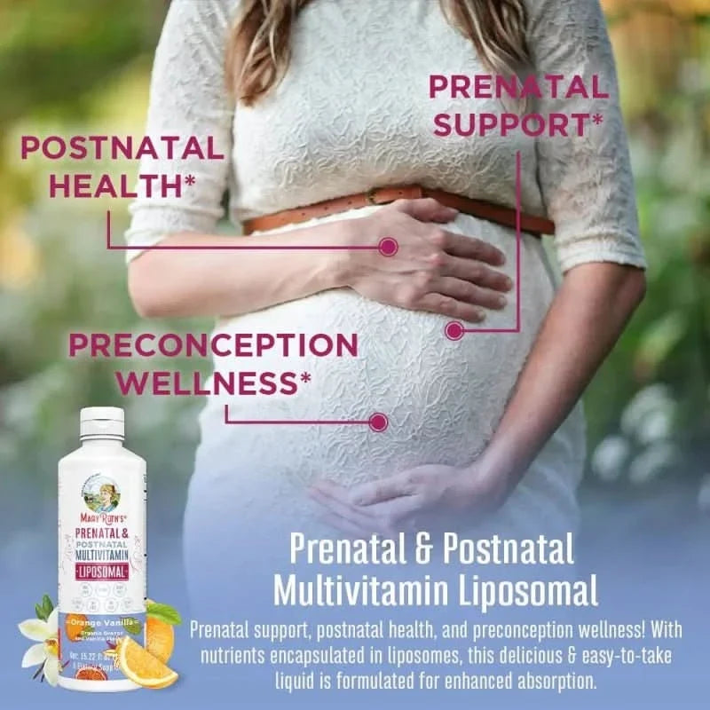 MARY RUTH'S SUPLEMENTO Mary Ruth's, Multivitamínico Liposomal Prenatal y Posnatal (15.22 fl oz/450.10 ml)