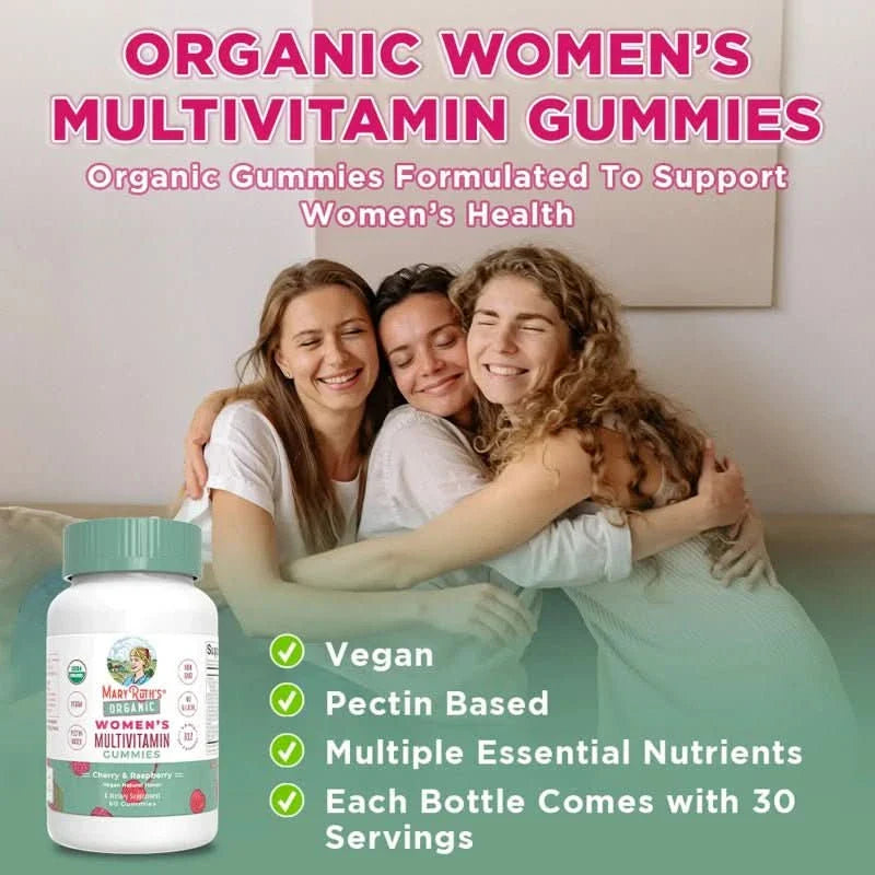 MARY RUTH'S SUPLEMENTO Mary Ruth's, Multivitamínico Orgánico para Mujeres Sabor Cereza y Frambuesa (60 gomitas)