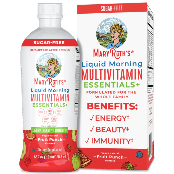 MARY RUTH'S Suplementos Mary Ruth's, Multivitamínico Matutino Sabor Ponche de Frutas (32 fl oz/ 946 ml)
