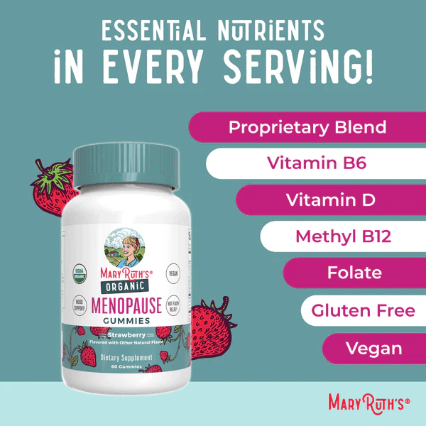 MARY RUTH'S Suplementos , Mujeres Menopausia Sabor Fresa (60 gomitas), Mary Ruth's