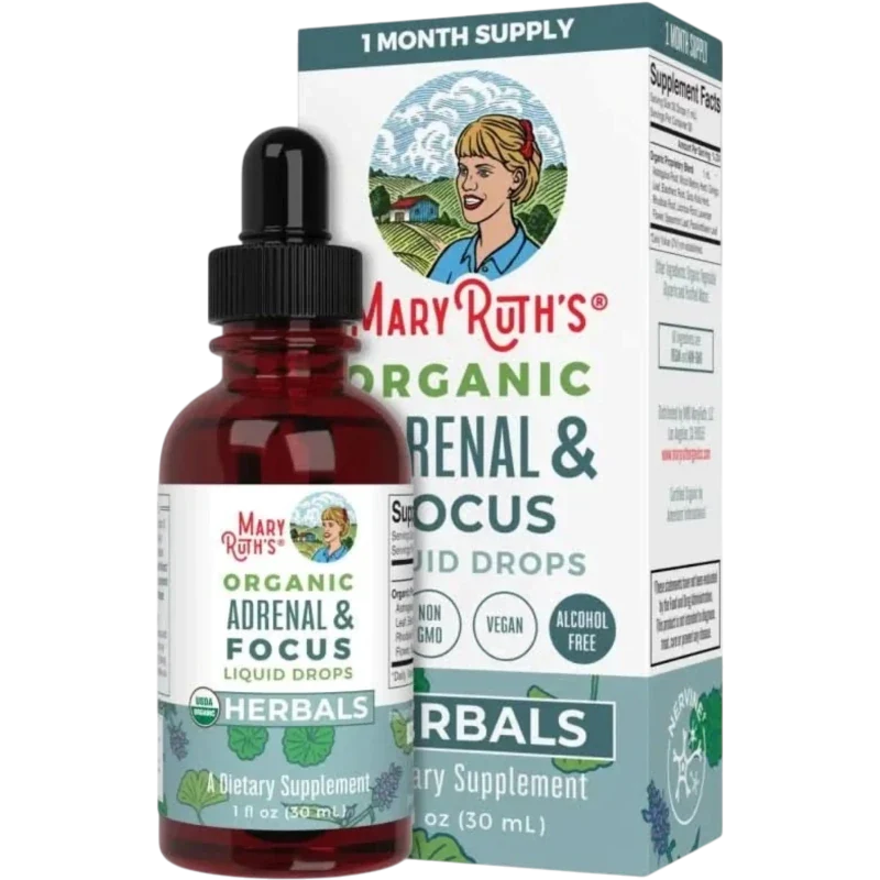 MARY RUTH'S Herbal Mary Ruth's, Adrenalina y Concentración para Adultos Líquido (1 fl oz/30 ml)