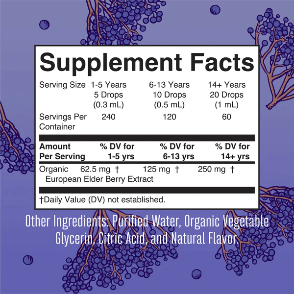 MARY RUTH'S Suplementos Mary Ruth's, Elderberry Extra Fuerte Orgánico (2 fl oz/60 ml)