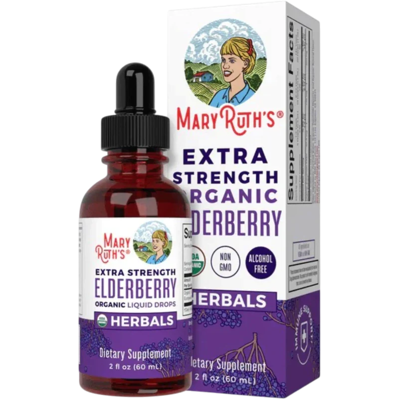 MARY RUTH'S Herbal Mary Ruth's, Elderberry Extra Fuerte Orgánico (2 fl oz/60 ml)