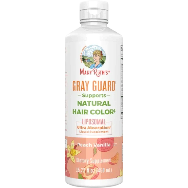 MARY RUTH'S Antioxidante Mary Ruth's, Gray Guard Liposomal Sabor Vainilla Durazno (15.22 fl oz/450 ml)