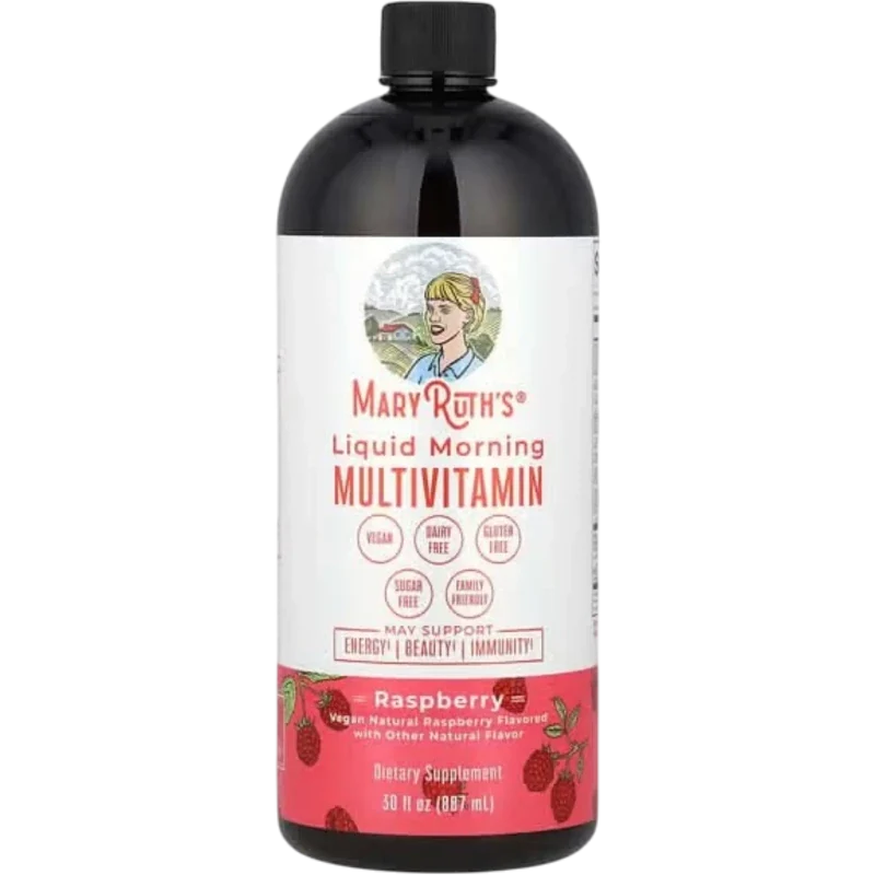 MARY RUTH'S Vitamina Mary Ruth's, Multivitamínico Matutino Sabor Frambuesa (30 oz/887 ml)