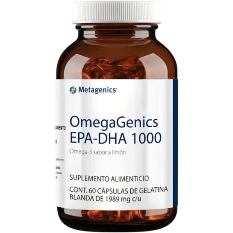METAGENICS Omega Metagenics, OmegaGenics EPA-DHA 1,000 Sabor Limón (60 cápsulas)