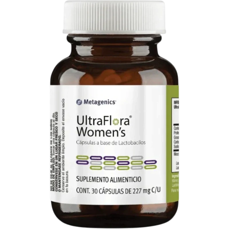 METAGENICS Probiótico Metagenics, Probiotic UltraFlora ® para Mujeres 227 mg (30 cápsulas)
