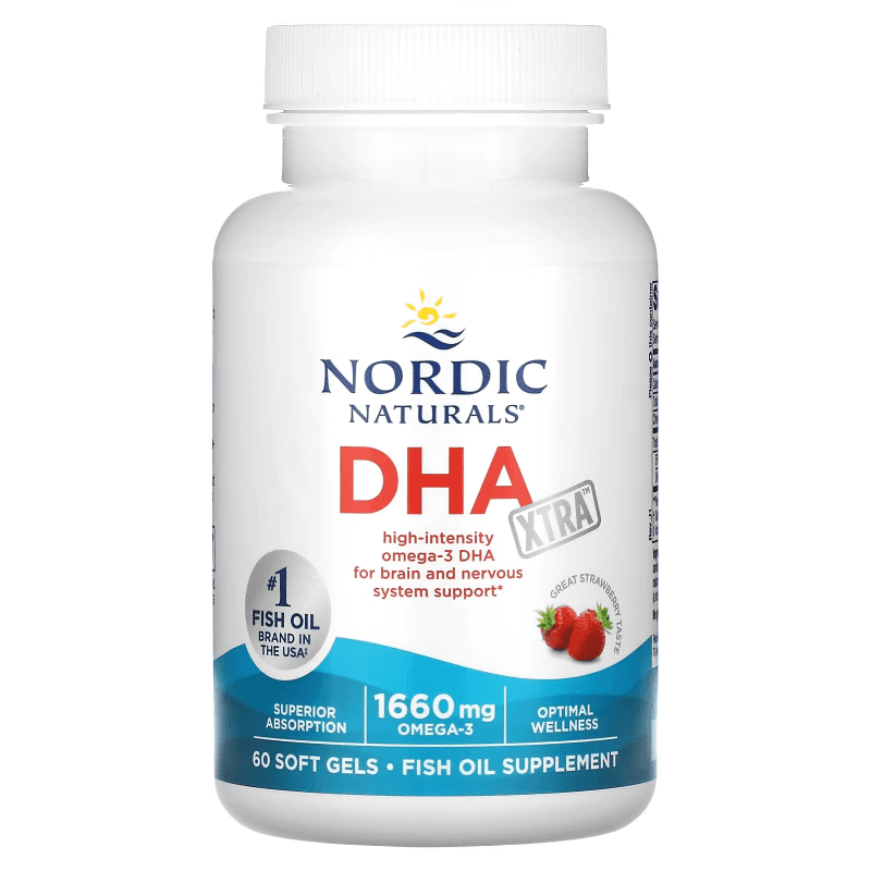 NORDIC NATURALS SUPLEMENTO Nordic Naturals, DHA Xtra 1,660 mg Sabor Fresa (60 softgels)