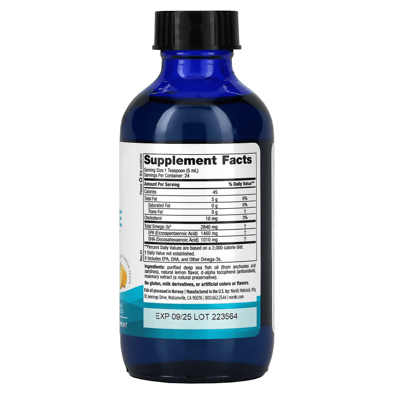 NORDIC NATURALS Suplementos Nordic Naturals, Ultimate Omega 2,840 mg Sabor Limón (4 fl oz /119 ml)