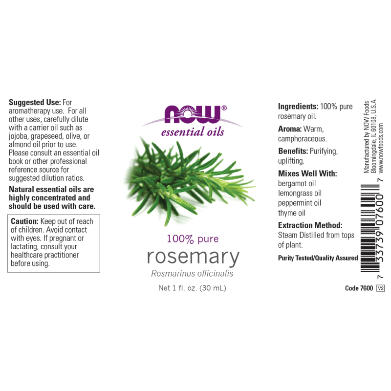 NOW Aceites Esenciales Now Foods, Aceite Esencial de Romero (1 fl oz/30 ml)