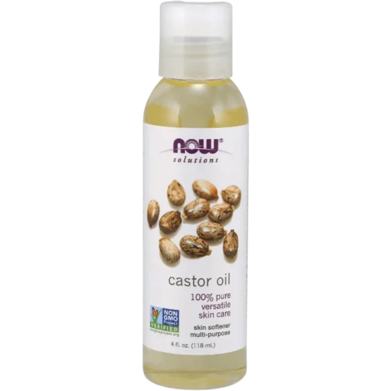 NOW Cabello y Uñas Now Foods, Aceite de Ricino (4 fl oz/118 ml)