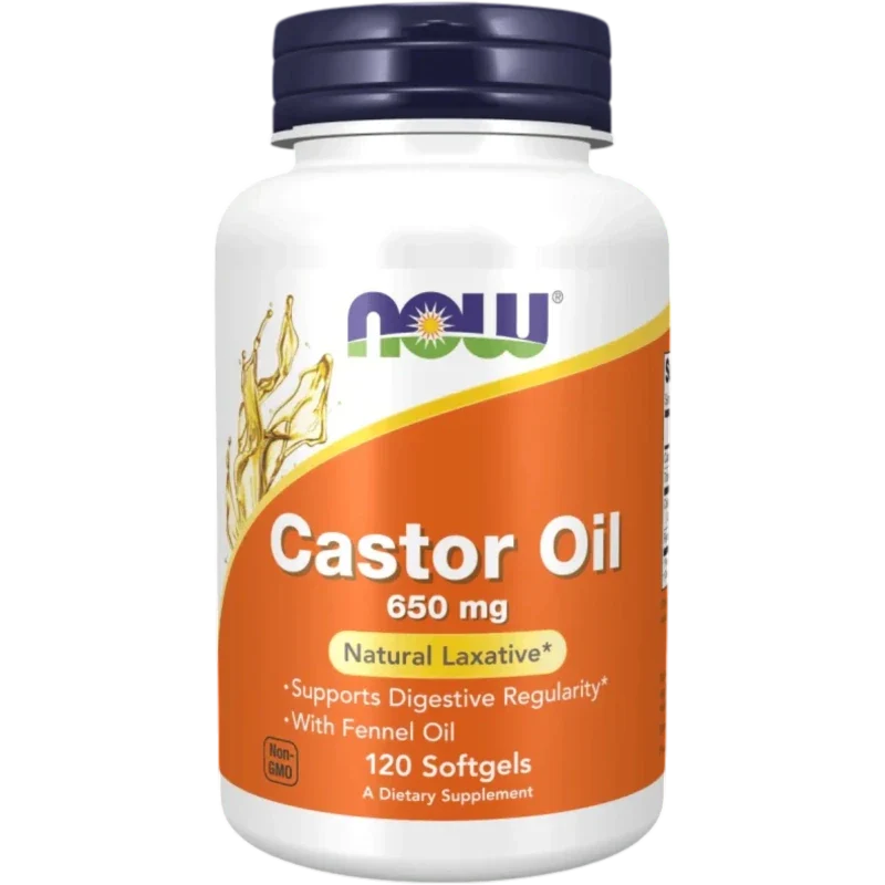 NOW Cabello y Uñas Now Foods, Aceite de Ricino 650 mg (120 softgels)
