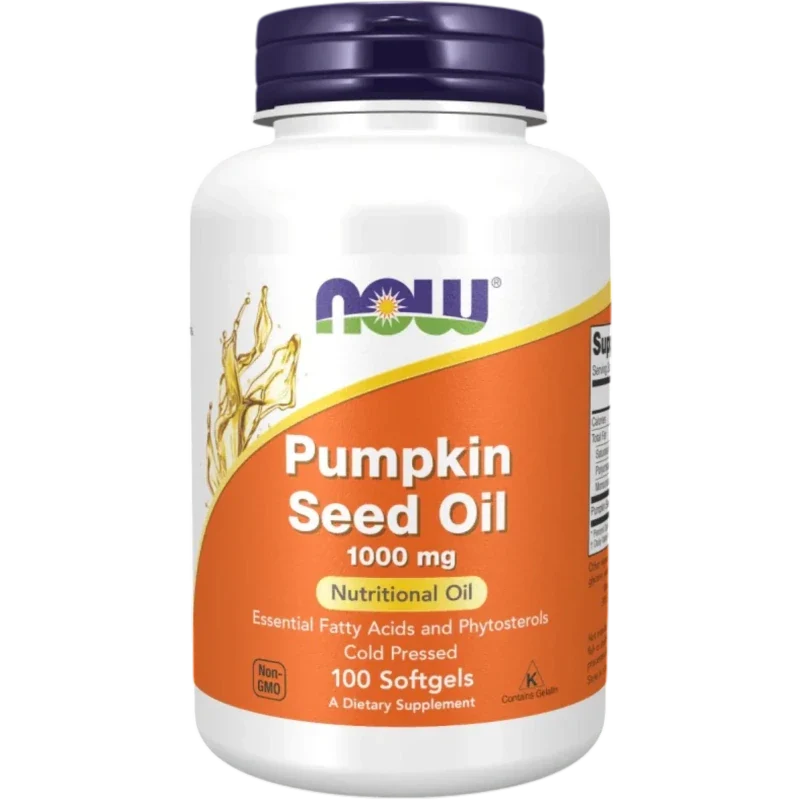 NOW Suplemento Hormonal Now Foods, Aceite de Semilla de Calabaza 1,000 mg (100 cápsulas)