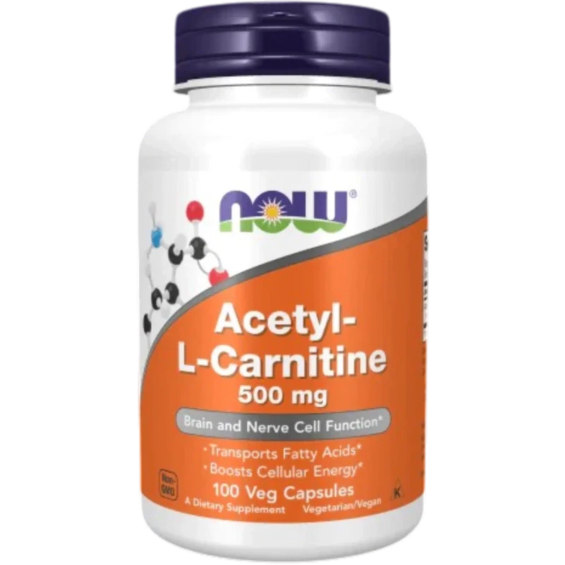 NOW Aminoácido Now Foods, Acetil-L-Carnitina 500 mg (100 cápsulas)