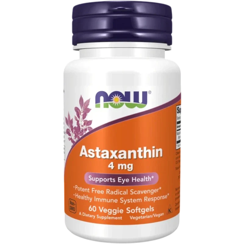 NOW Suplementos Now Foods, Astaxantina 4 mg (60 softgels)