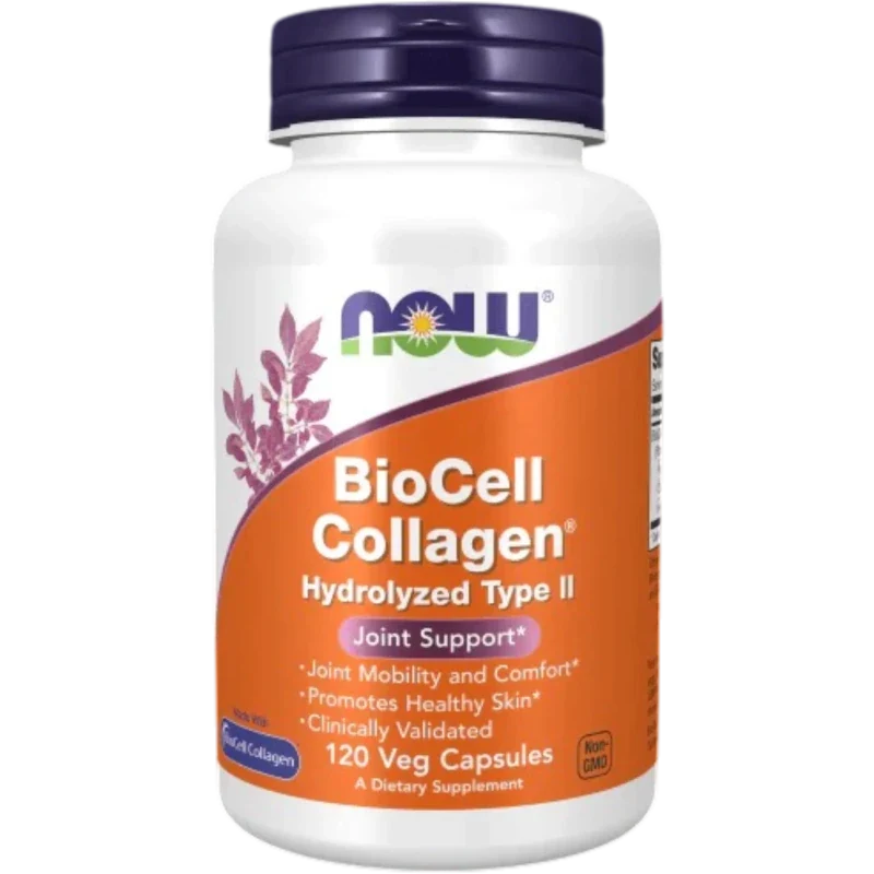 NOW Suplementos Now Foods, Biocell Collagen® Hidrolizado Tipo II (120 cápsulas)