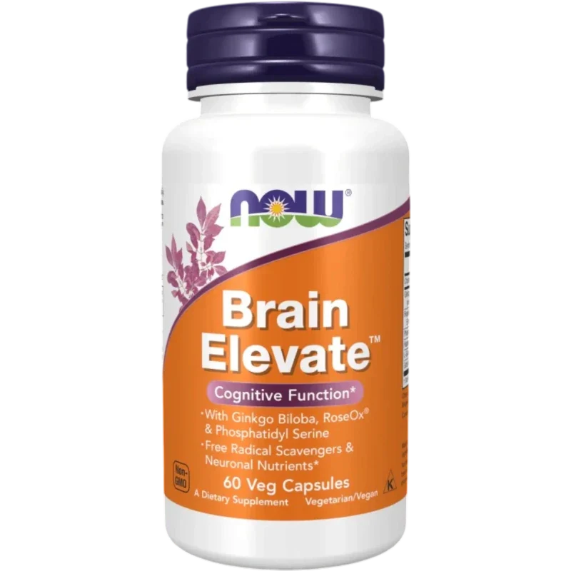 NOW Suplementos Now Foods, Brain Elevate™ Función Cognitiva (60 cápsulas)