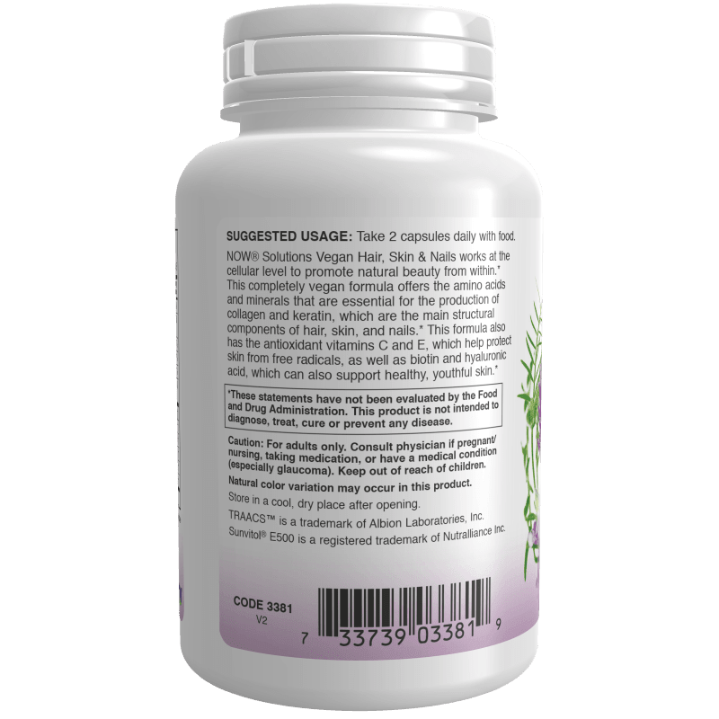 NOW SUPLEMENTOS Now Foods, Cabello, Piel y Uñas (90 cápsulas)