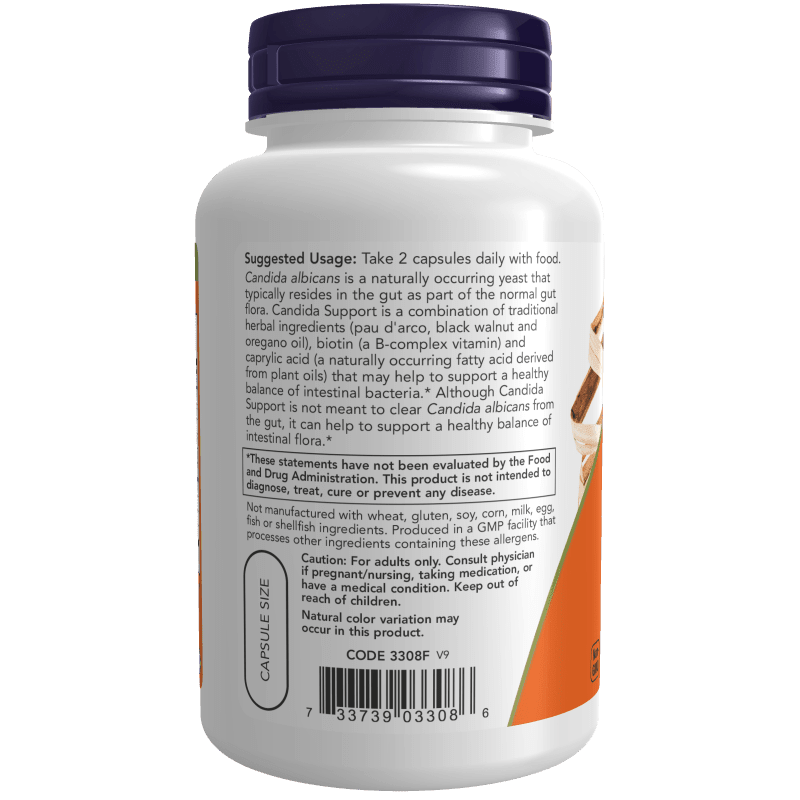 NOW SUPLEMENTOS Now Foods, Candida Support (90 cápsulas)
