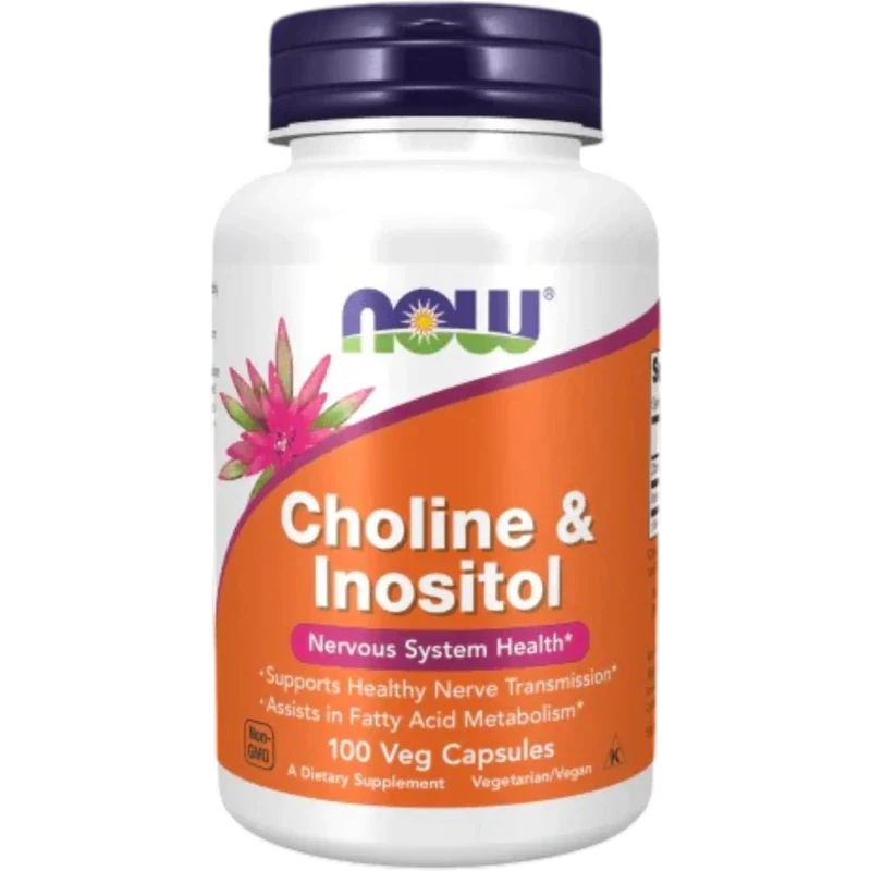 NOW Suplemento Hormonal Now Foods, Colina e Inositol 500 mg (100 cápsulas)