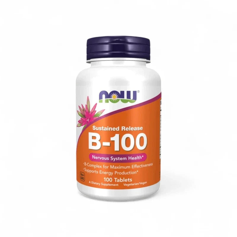 NOW Suplementos Now Foods, Complejo B-100 de Liberación Sostenida (100 tabletas)
