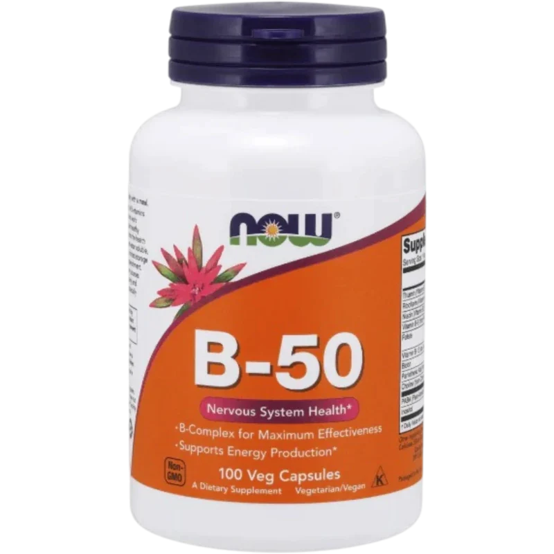 NOW Vitamina Now Foods, Complejo B-50 mg (100 cápsulas)