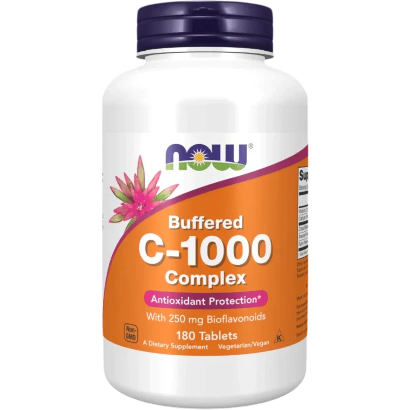 NOW Vitamina Now Foods, Complejo de Vitamina C-1000 (180 tabletas)
