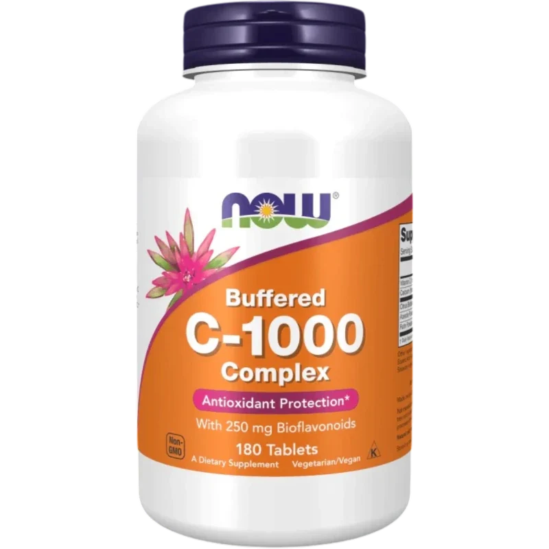 NOW Vitamina Now Foods, Complejo de Vitamina C-1000 (180 tabletas)